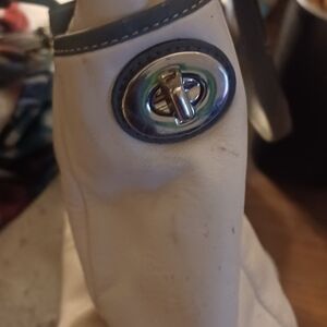 Coach hand bag White and green